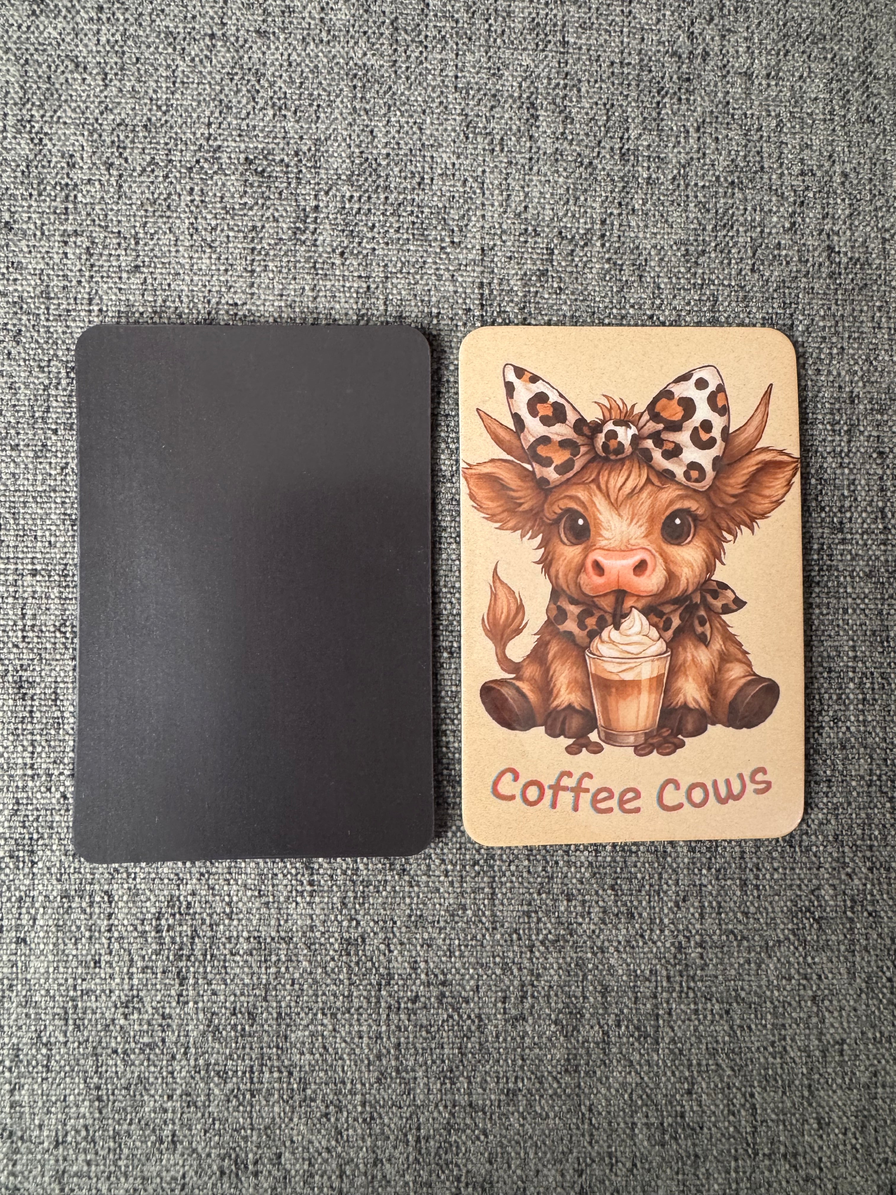 Highland Cow Coffee bean fridge magnet