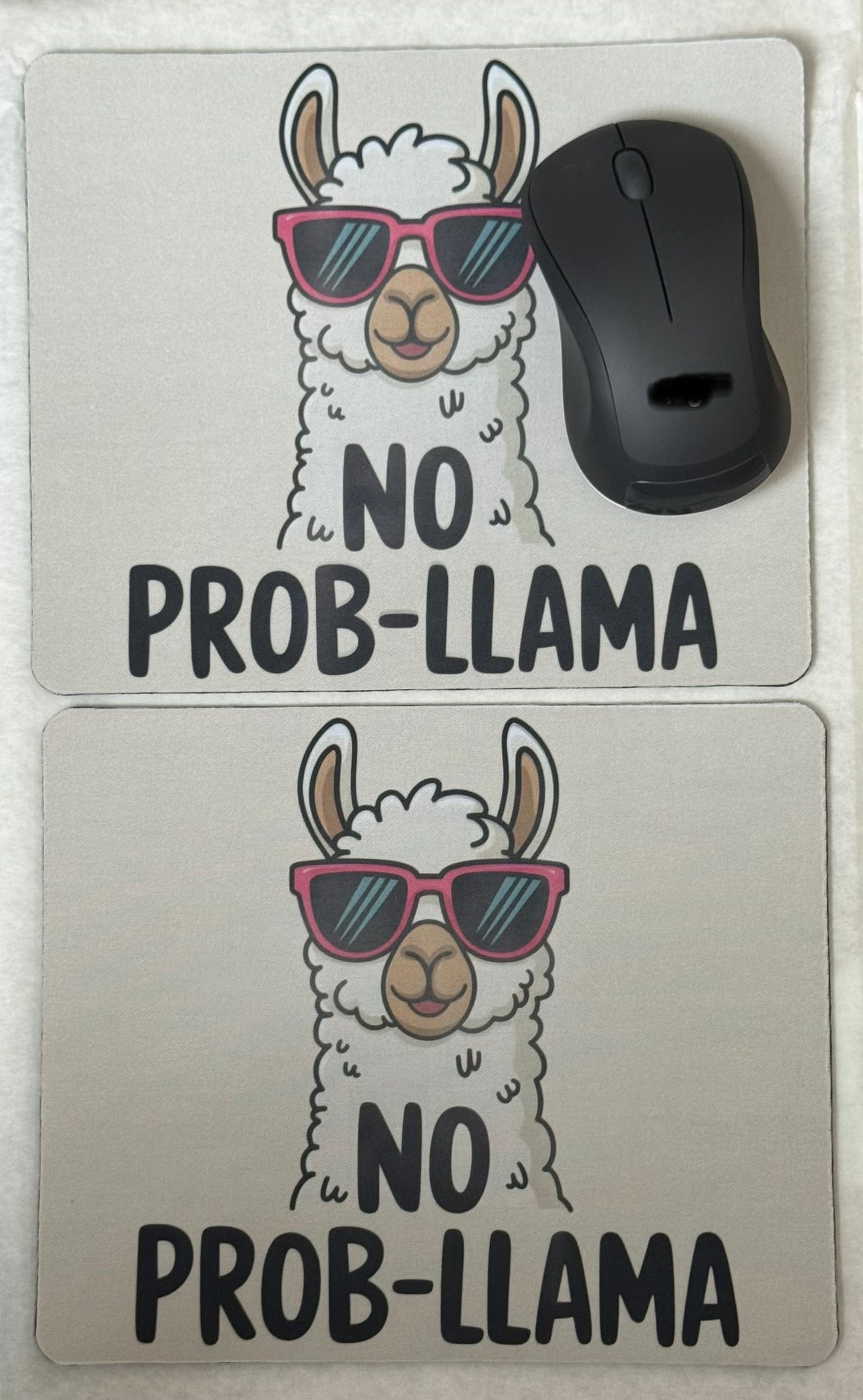 Funny Llama Mouse Mat, No Prob-Llama Desk Decor, Animal Office Accessory