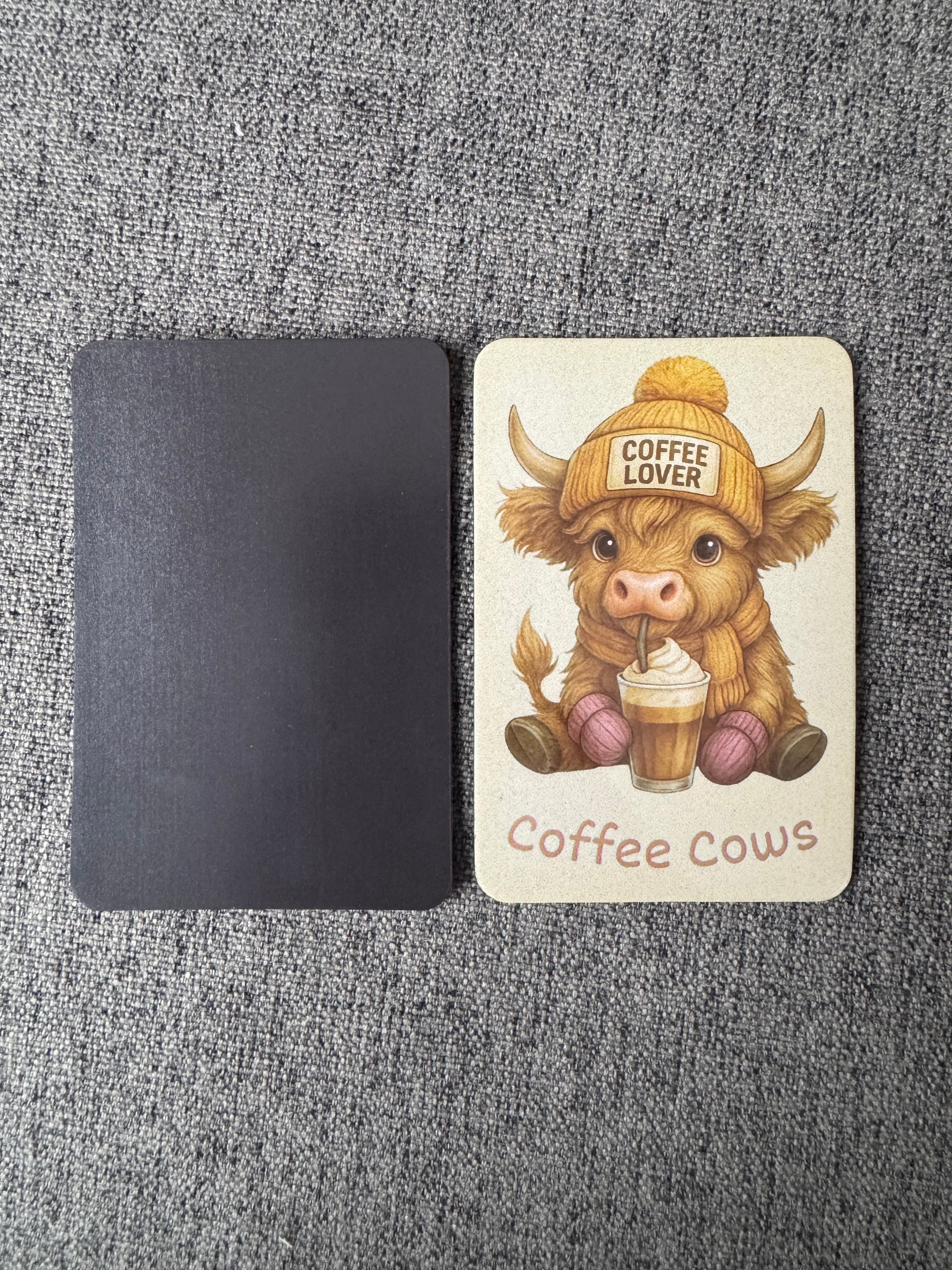 Highland Cow yellow Coffee lover fridge magnet