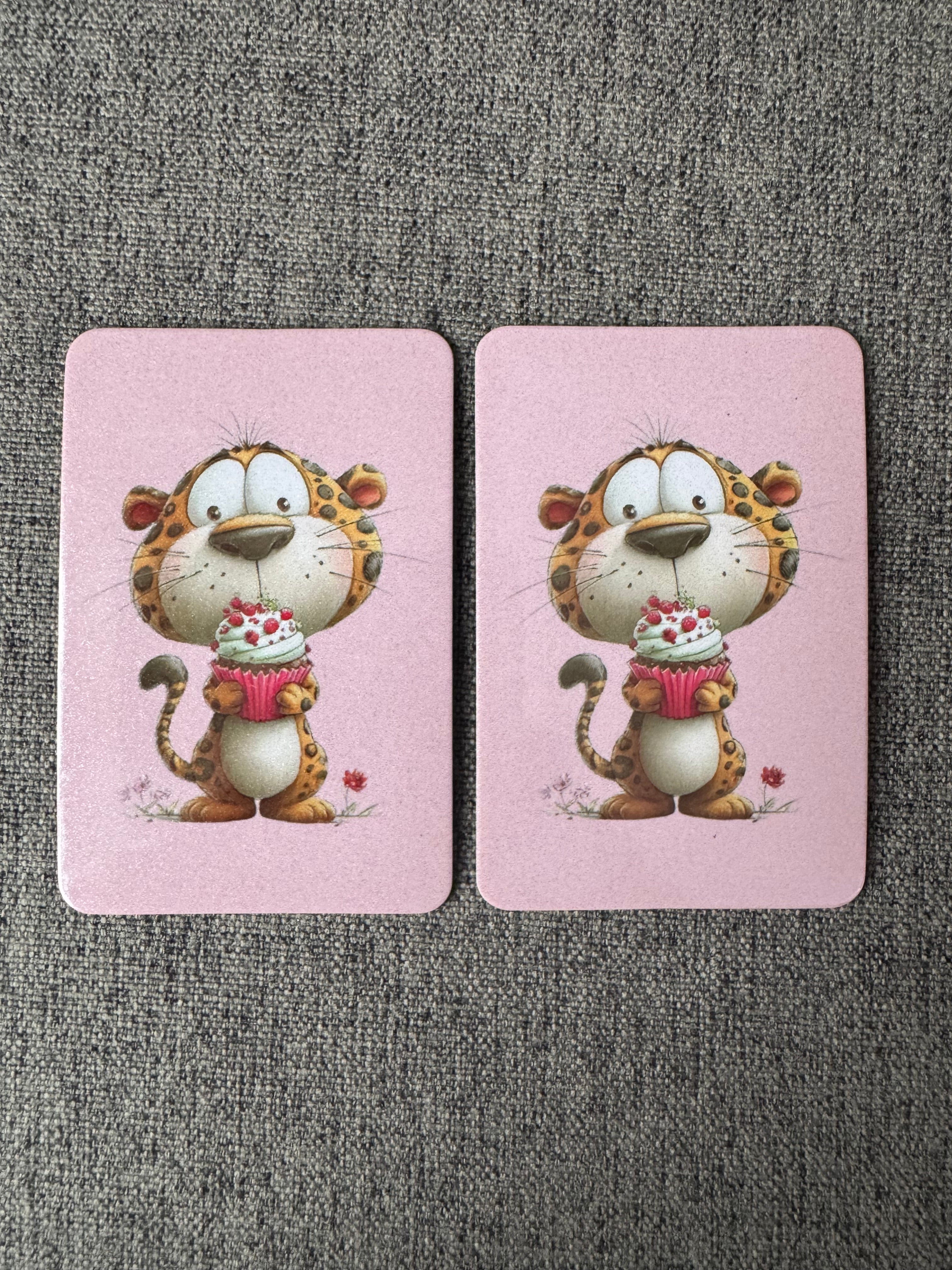 Cheetah Fridge Magnet: Kawaii Illustrated Animal Art, Pastel Design
