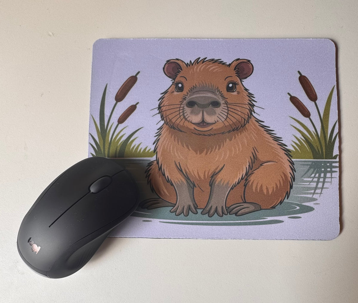 Capybara Mouse Mat, Cute Capybara Mouse Pad, Animal Lover Gift, Funny Desk Accessory, Capybara Gift
