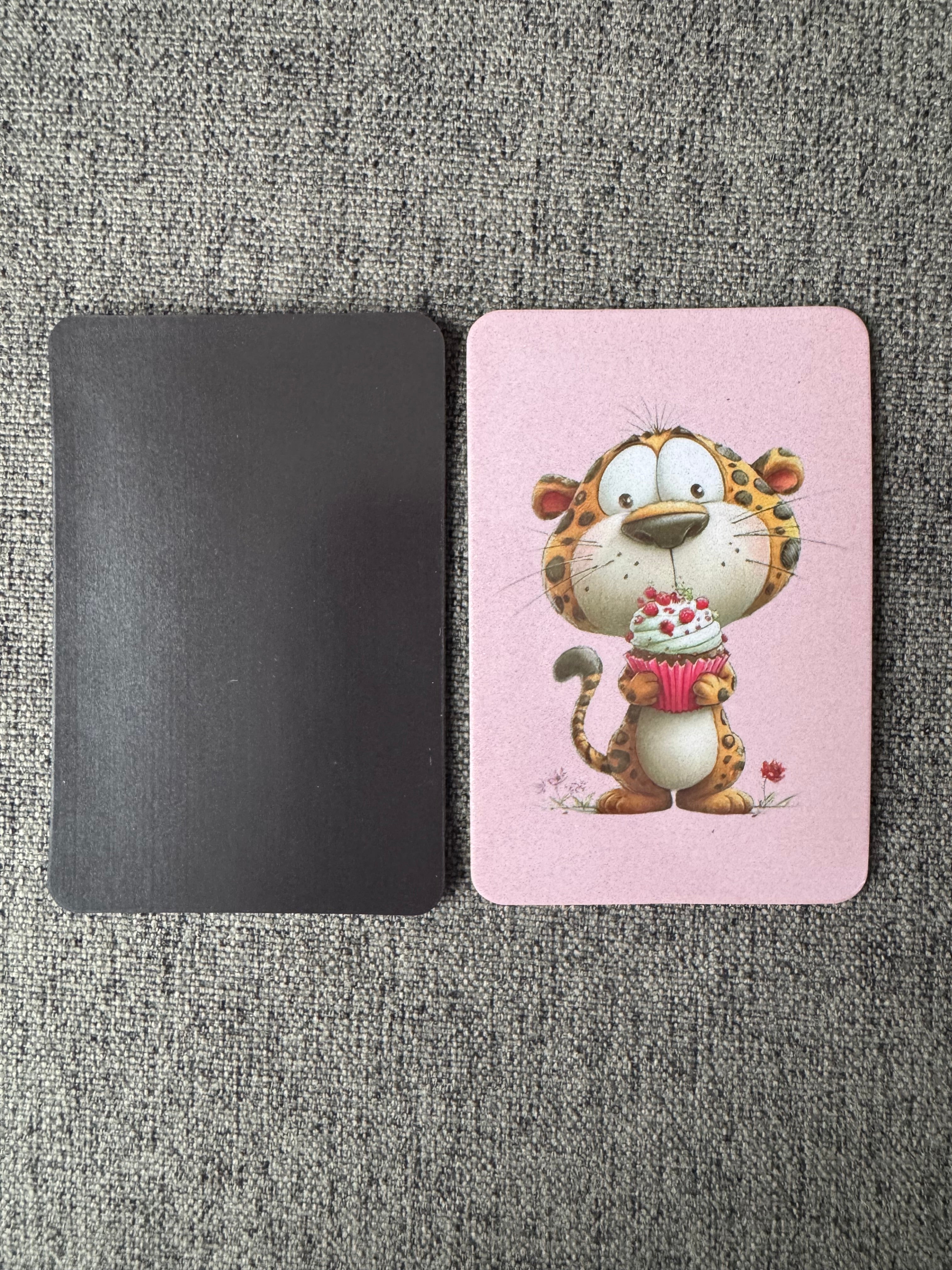 Cheetah Fridge Magnet: Kawaii Illustrated Animal Art, Pastel Design