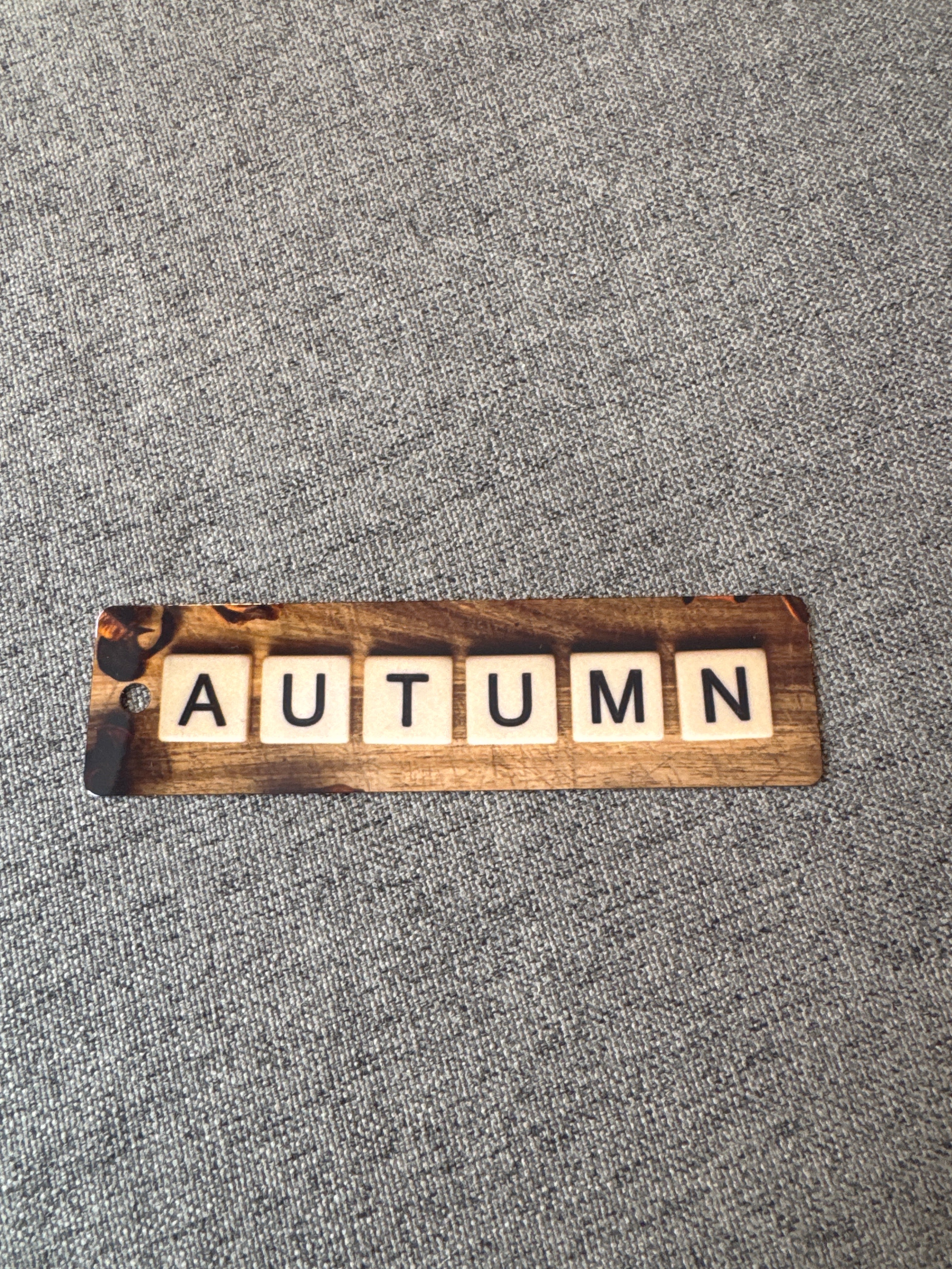 Autumn Scrabble-tile Bookmark
