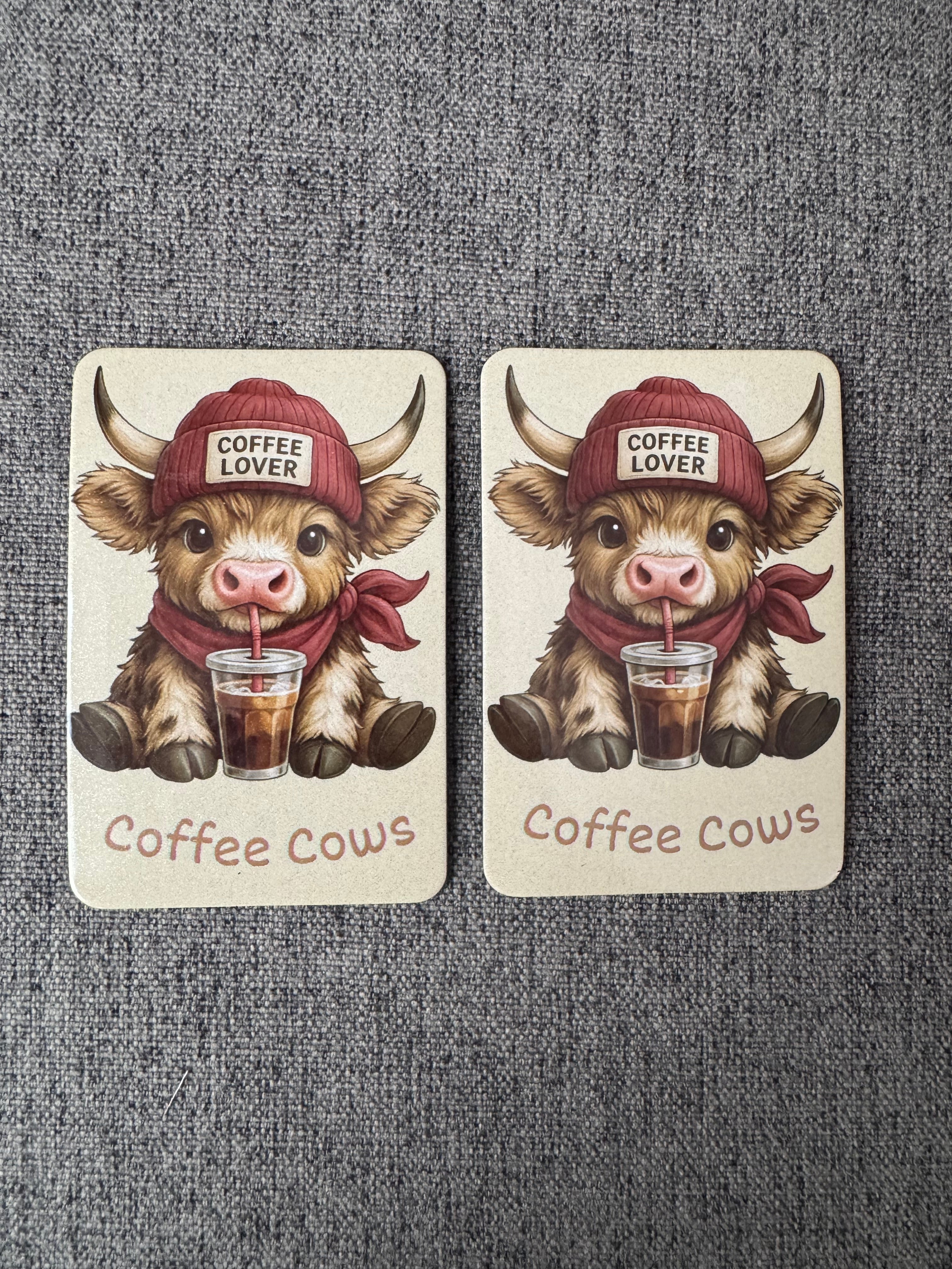 Highland Cow Coffee lover fridge magnet