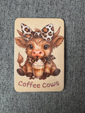 Highland Cow Coffee bean fridge magnet