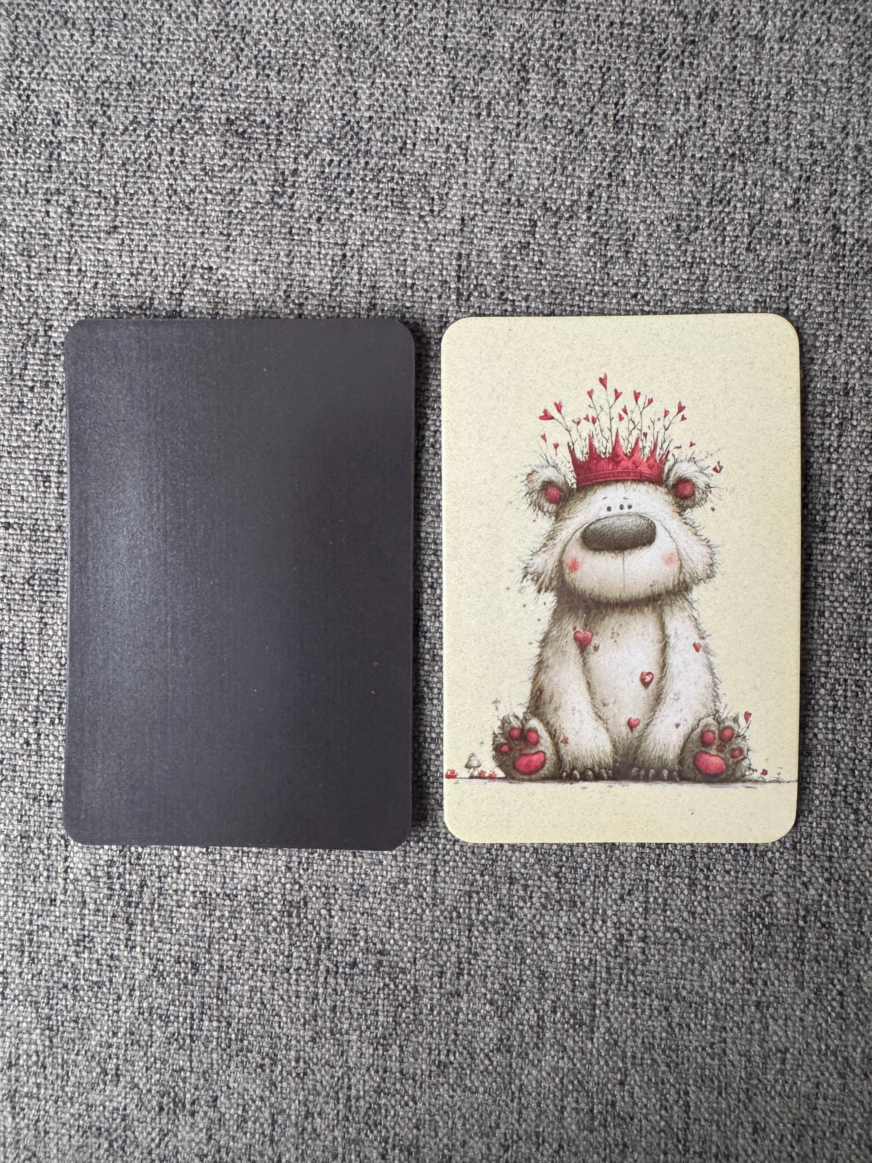 Bear Fridge Magnet: Kawaii Illustrated Animal Art, Pastel Design
