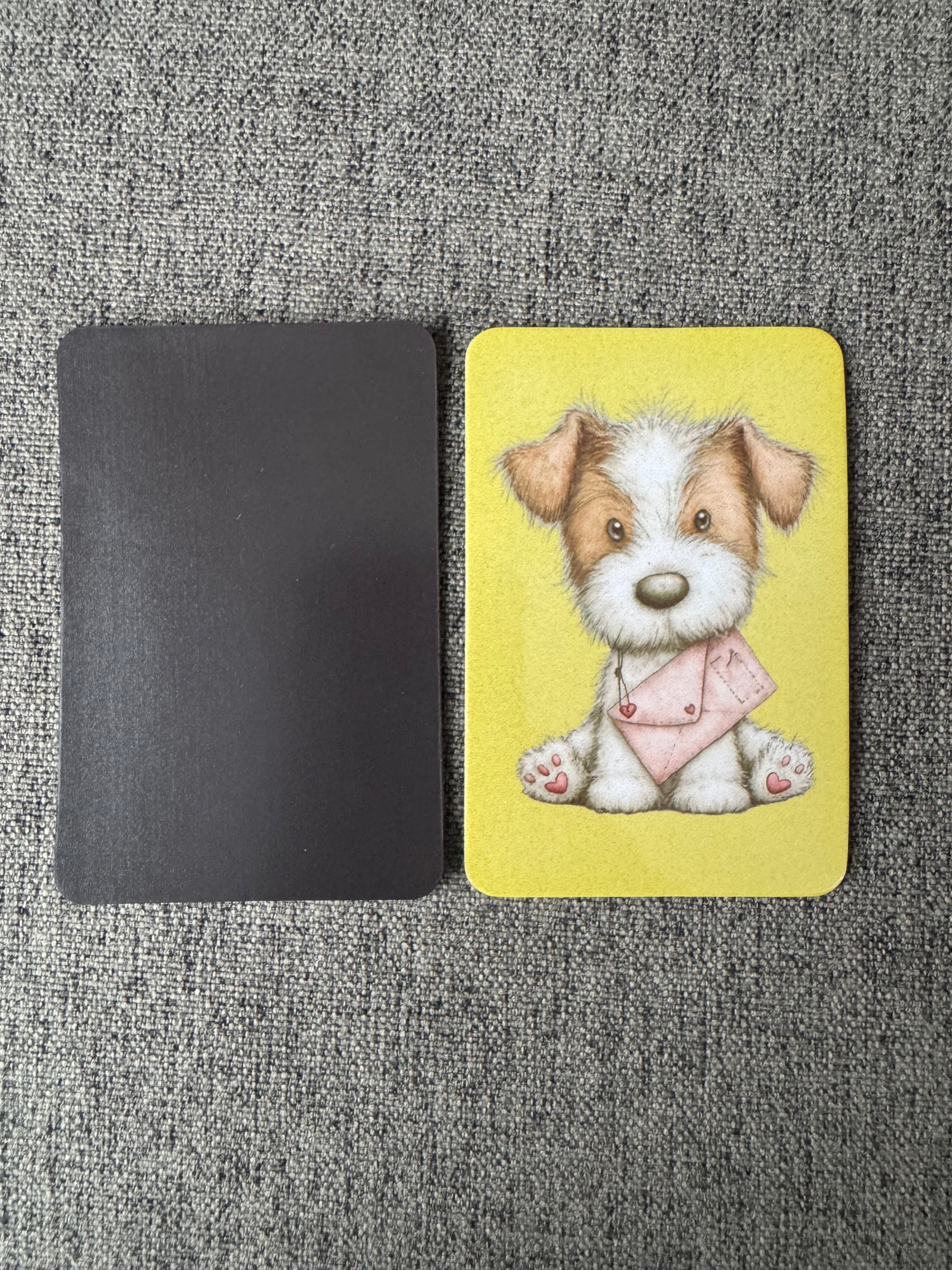 Cute Dog Fridge Magnet: Kawaii Illustrated Animal Art, Pastel Design