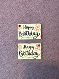 Green Happy Birthday - Key Ring