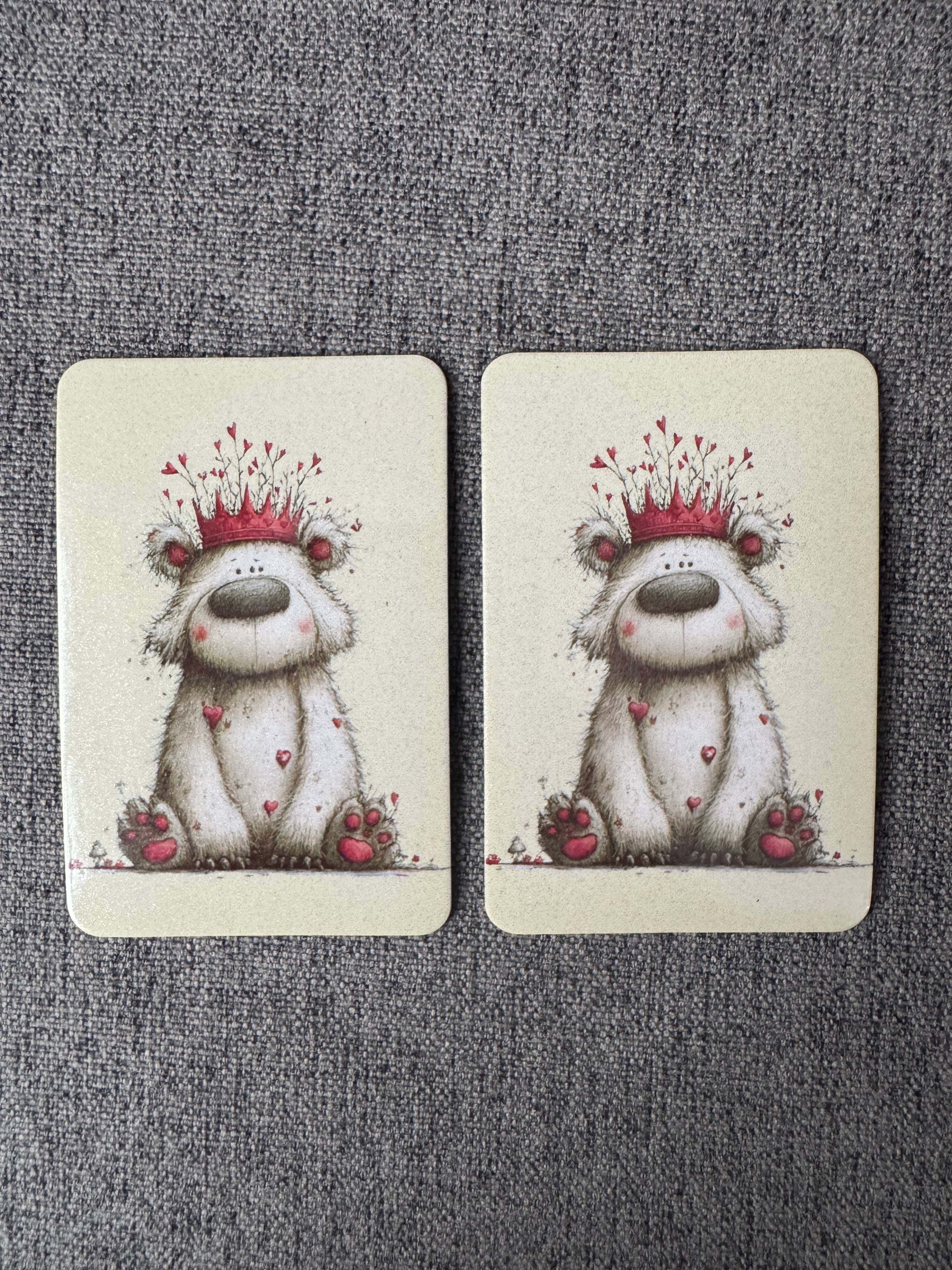 Bear Fridge Magnet: Kawaii Illustrated Animal Art, Pastel Design