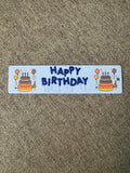 Blue Happy Birthday Bookmark