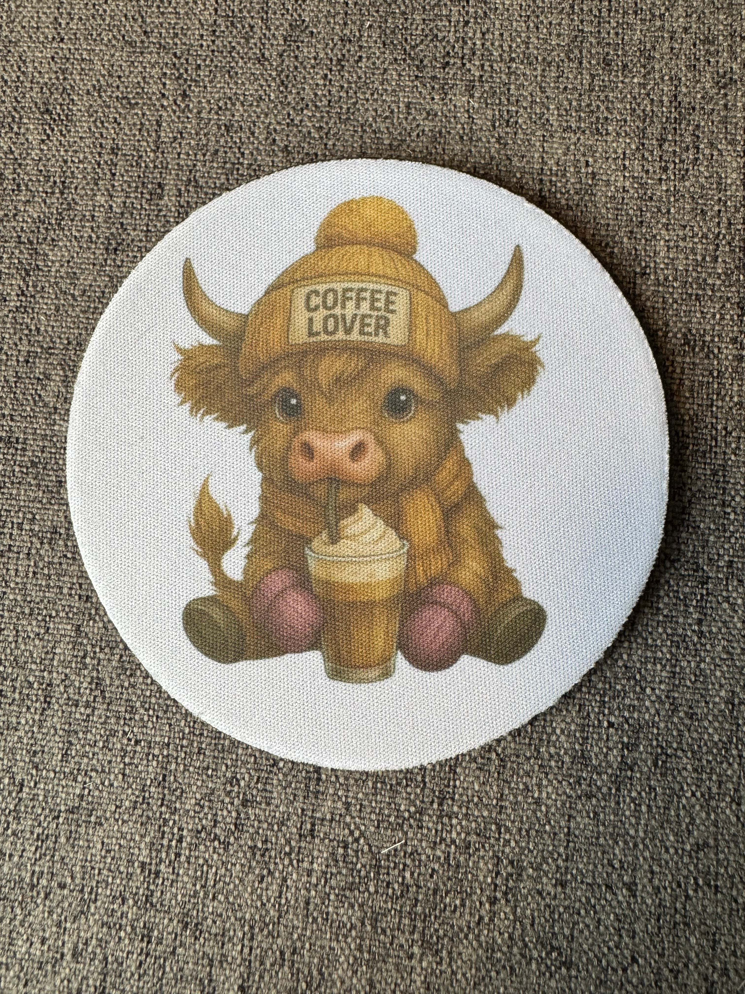 Highland Cow Coffee Coasters (Pack of 4) – Animal Lover Kitchen Decor