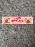 Pink Happy Birthday Bookmark