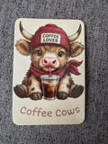 Highland Cow Coffee lover fridge magnet
