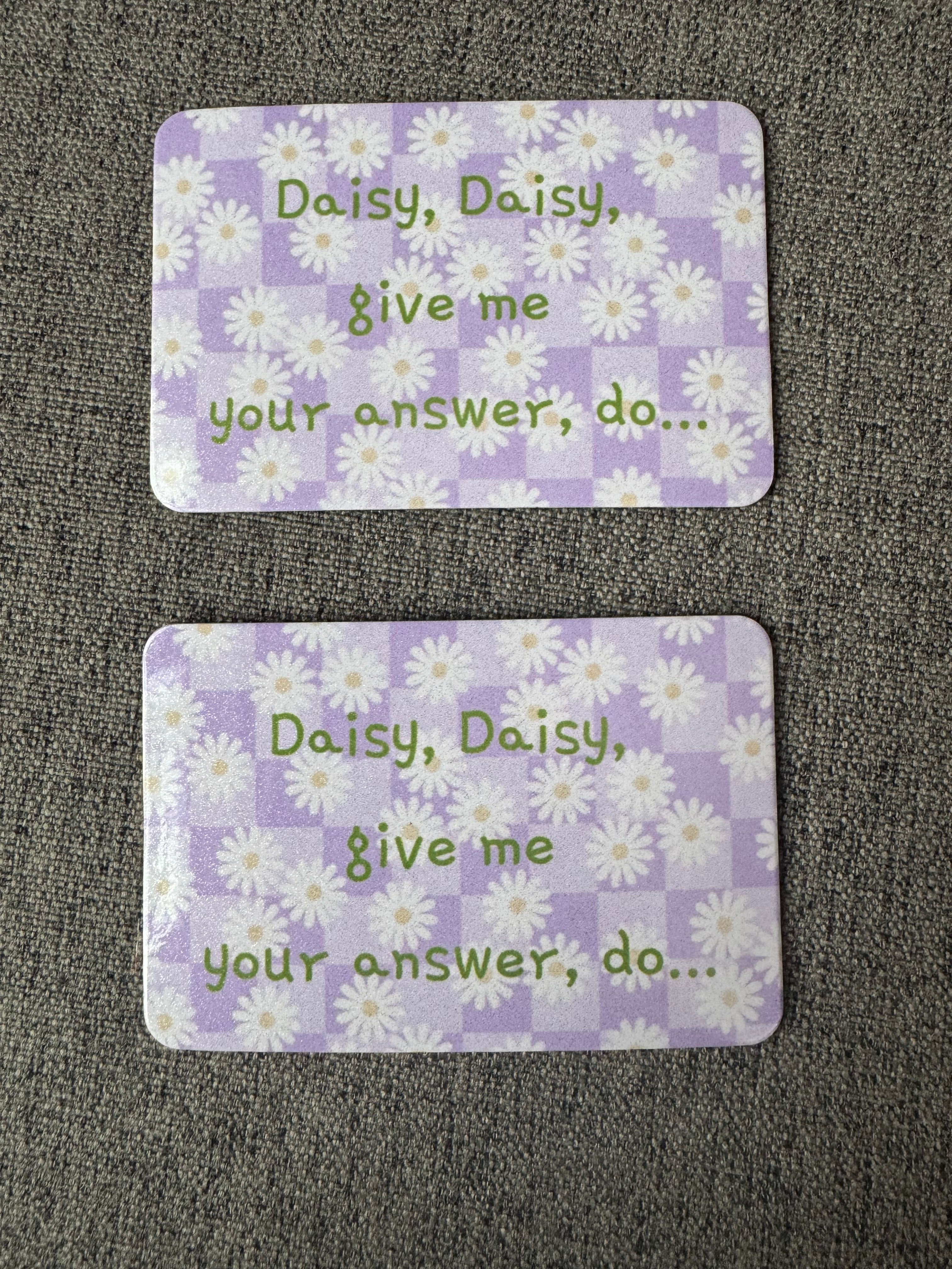 Daisy Daisy Magnet | Cute Floral Fridge Magnet | Aesthetic Purple Daisy Decor | Romantic Quote Magnet | Gift for Her | Cottagecore Gift Idea