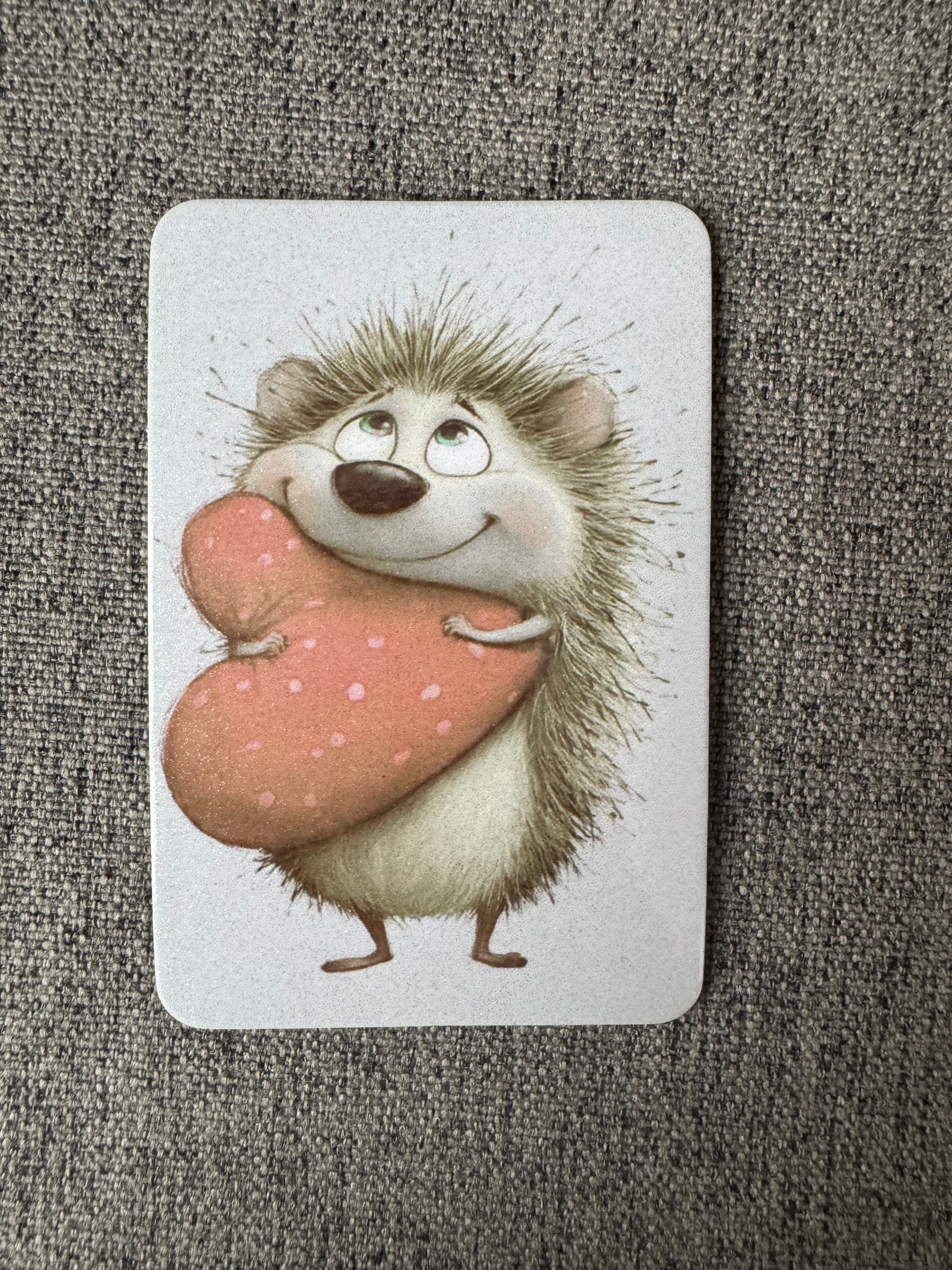 Hedgehog Fridge Magnet: Kawaii Illustrated Animal Art, Pastel Design