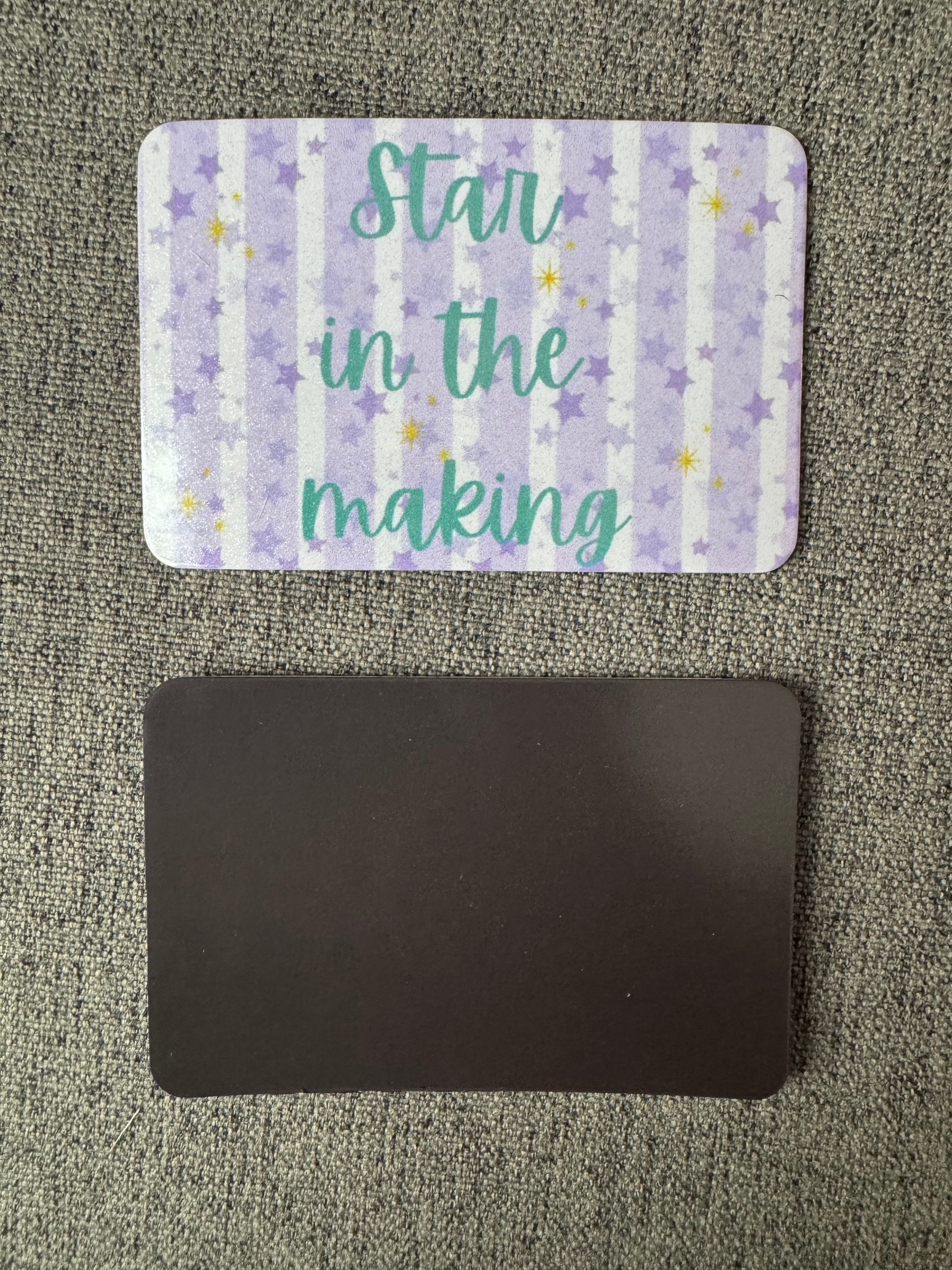 Star in the Making Magnet | Cute Motivational Gift | Purple Star Pattern Fridge Magnet | Positive Affirmation | Gift for Kids and Students