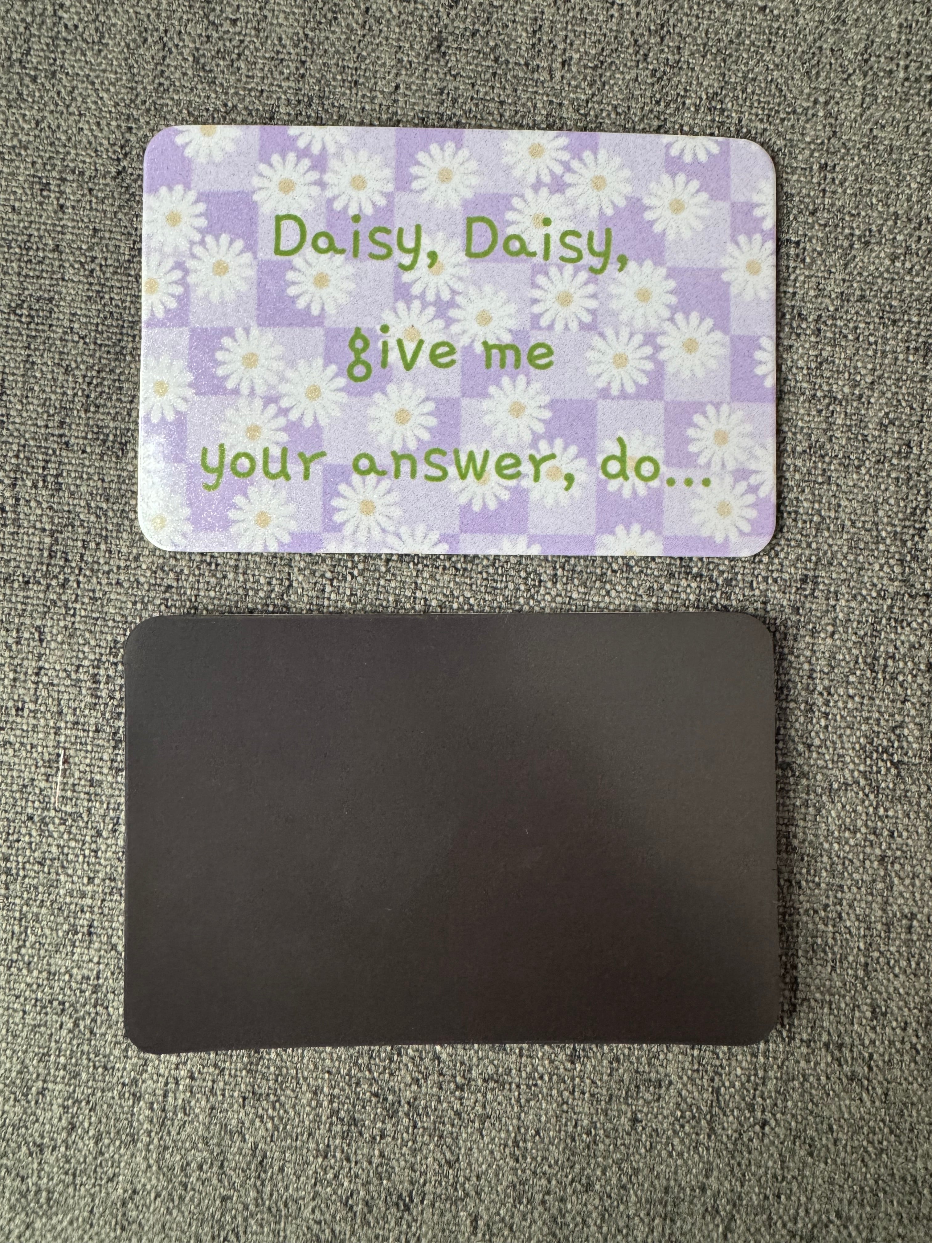 Daisy Daisy Magnet | Cute Floral Fridge Magnet | Aesthetic Purple Daisy Decor | Romantic Quote Magnet | Gift for Her | Cottagecore Gift Idea