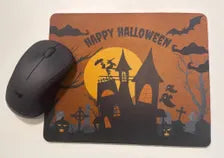 Haunted House Halloween Mouse Mat, Haunted House Mouse Pad, Spooky Desk Decor, Gothic Halloween Gift, Autumn Office Accessory