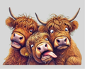 Funny Highland Cow Mouse Pad – Cute Scottish Cow Mousemat with Cartoon Farm Animals – Non Slip Desk Mouse Pad for Office