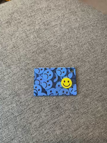 Blue/Yellow Smily Face Key Ring